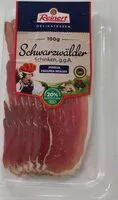 Mängden socker i Schwarzwälder Schinken jambon.