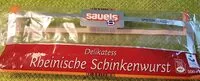 Mängden socker i Rheinische Schinkenwurst
