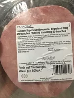 Mängden socker i Jambon supérieur découenné, dégraissé