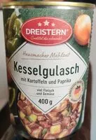 Mängden socker i Kesselgulasch mit Kartoffeln und Paprika