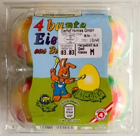 Mängden socker i 4 bunte Eier