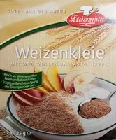 Mängden socker i Weizenkleie