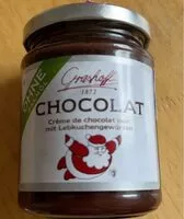 Mängden socker i Chocolat Creme de chocolat noir mit Lebkuchengewürzen