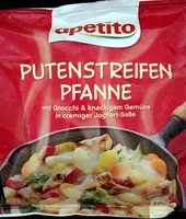 Mängden socker i Putenstreifen Pfanne mit Gnocchi & knackigem Gemüse in cremiger Joghurt-Sosse