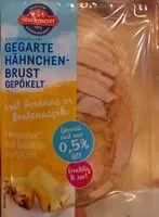 Mängden socker i Gegarte Hähnchenbrust gepökelt mit Ananas in Bratenaspik