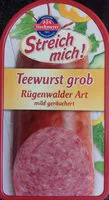 Mängden socker i Teewurst grob, Rügenwalder Art