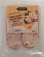 Mängden socker i Gebackene Hähnchenbrust, gepökelt, mit feinen Kräutern