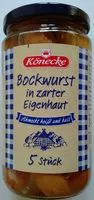 Mängden socker i Bockwurst in Eigenhaut