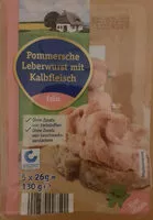 Mängden socker i Leberwurst mit kalbfleisch