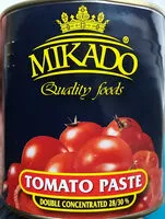 Mängden socker i Tomato paste double concentrated