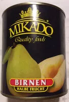 Mängden socker i Birnen halbe Frucht