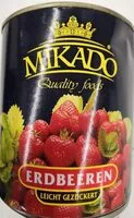 Mängden socker i Fraises sucrées au sirop