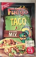 Mängden socker i Fuego Taco Seasoning Mix