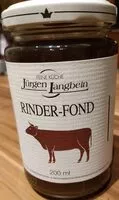 Mängden socker i Fond - Rinder-Fond