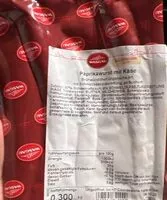 Mängden socker i Paprikawurst mit käse