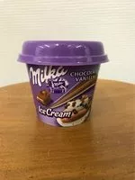 Mängden socker i Crème glacée chocolat et vanille avec morceaux de chocolat