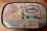 Mängden socker i Eiscreme aus Milch und Sahne Joghurt