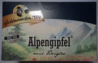 Mängden socker i Alpengipfel mit Bergtee
