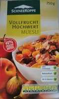 Mängden socker i Vollfrucht Hochwert Müesli