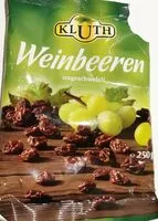 Mängden socker i Weinbeeren getrocknet