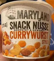 Mängden socker i Maryland Snack Nüsse Currywurst