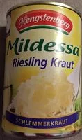 Mängden socker i Mildessa Weinsauerkraut mit Riesling aus Deutschland