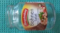 Mängden socker i Bohnensalat verfeinert mit Weißweinessig