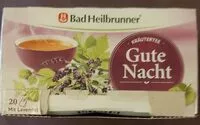 Mängden socker i Kräutertee - Gute Nacht