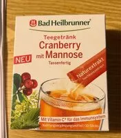 Mängden socker i Teegetränk Cranberry mit Mannose