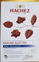 Mängden socker i Hachez Braune Blätter Vollmilch