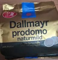 Mängden socker i Dallmayr prodomo naturmild Kaffeepads
