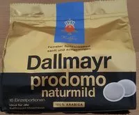 Mängden socker i Kaffee prodomo naturmild Pads