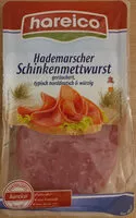 Mängden socker i Hademarscher Schinkenmettwurst