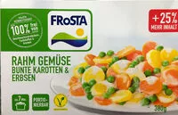 Mängden socker i Rahm Gemüse bunte Karotten und Erbsen