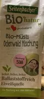 Mängden socker i Bio Müsli 538, Odenwald Mischung