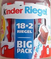 Mängden socker i Kinder Riegel 18er Big Pack 2 Gratis