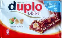 Mängden socker i duplo Chocnut
