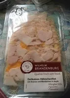 Mängden socker i Delikatess Hähnchenfilet mit Ananas und Mandarinen in Aspik