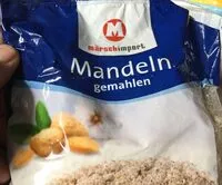 Mängden socker i Mandeln Gemahlen
