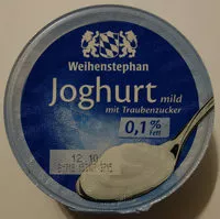 Mängden socker i Joghurt mit Traubenzucker
