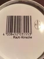 Mängden socker i Rahmjoghurt Kirsche