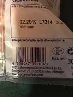 Mängden socker i Crevettes du Pacifique Rouges