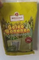 Mängden socker i Gelee Bananen in Zartbitterschokolade