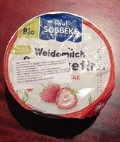 Mängden socker i Weidemilch Sahnekefir auf erdbeere