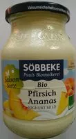 Mängden socker i Bio Pfirsich Ananas Joghurt mild