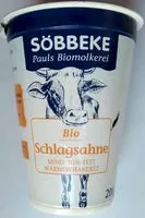 Mängden socker i Bio Schlagsahne