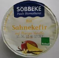 Mängden socker i Sahnekefir Mild Auf Frucht Mango-vanille