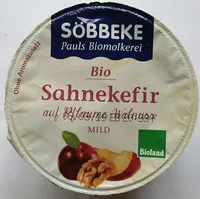 Mängden socker i Sahnekefir auf Pflaume-Walnuss