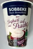 Mängden socker i Bio Joghurt auf Frucht Brombeere Holunder