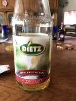 Mängden socker i Dietz Birnensaft